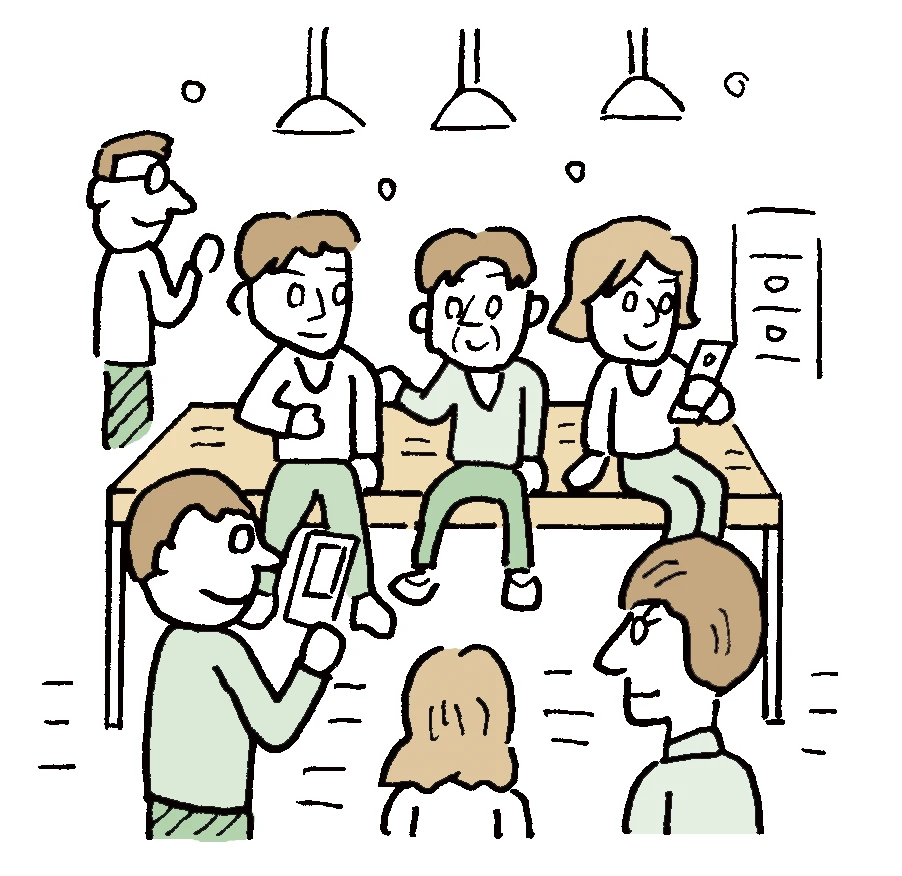 説明会・見学会のイラスト